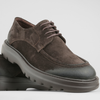 Pantofi bărbătești din piele - ZENMAN UltraLIGHT - Maro Ciocolată Velur
