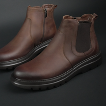 Ghete piele naturală - York - Maro antichizat