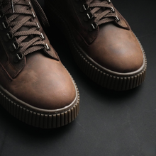 Ghete din piele naturală - ALPIN - Maro antichizat