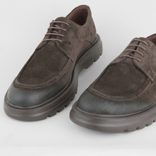 Pantofi bărbătești din piele - ZENMAN UltraLIGHT - Maro Ciocolată Velur
