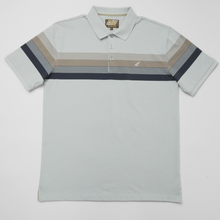 Tricou Polo pentru bărbați - ARES - CAPRI - Grej cu maro și bleumarin