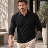 Tricou Polo mânecă lungă pentru bărbați - MALFINI - Negru