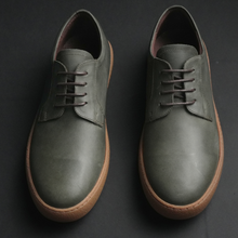 Pantofi bărbătești din piele - Nujabes - Verde Olive