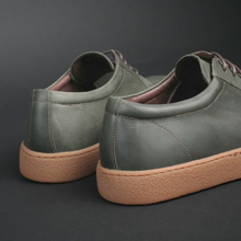 Pantofi bărbătești din piele - Nujabes - Verde Olive