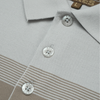 Tricou Polo pentru bărbați - ARES - CAPRI - Grej cu maro și bleumarin