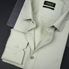 Cămașă Ares pentru bărbați - CLASIC FLEX - Uni - Verde Olive