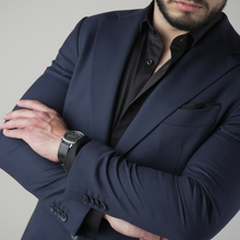 Sacou texturat C. Baybars - BELLARO - Bleumarin