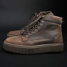 Ghete din piele naturală - ALPIN - Maro antichizat