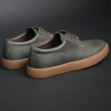 Pantofi bărbătești din piele - Nujabes - Verde Olive