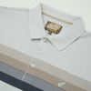 Tricou Polo pentru bărbați - ARES - CAPRI - Grej cu maro și bleumarin