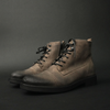 Ghete vintage din piele naturală velur - Gary - Bej - WAX Effect