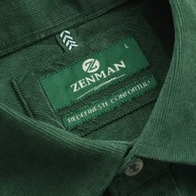 Cămașă din raiat fin - ZENMAN RoyalTOUCH™ - Corduroy EDITION - Verde Smarald