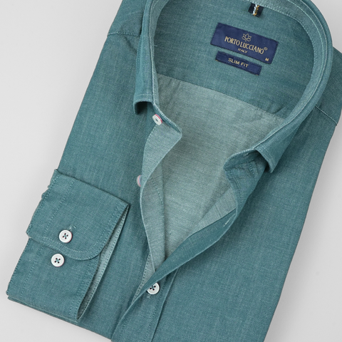 Cămașă Porto Luciano - IMPERIAL DENIM - Verde închis
