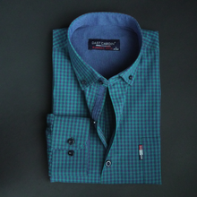 Cămașă pentru bărbați - Napoli - Turcoaz cu albastru și roșu