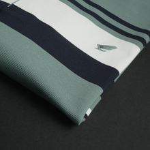 Tricou cu mânecă lungă pentru bărbați - Ares - Urban STRIPE - Verde pal cu alb