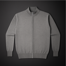 Pulover bărbătesc Premium Zip-UP - Bej închis