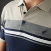 Tricou Polo pentru bărbați - Ares - CLASS - Grej cu bleumarin și gri
