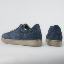 Pantofi bărbătești din piele - Baxter - Bleumarin Velur