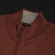 Pulover bărbătesc Premium Zip-UP - Cărămiziu