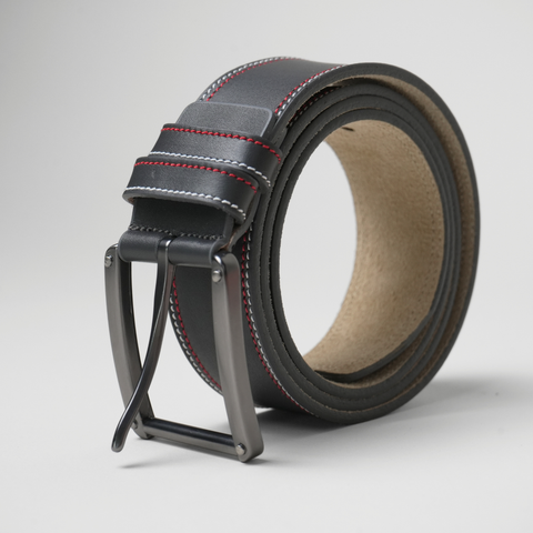 Curea casual din piele naturală - Proartimar - 40 mm - Gri