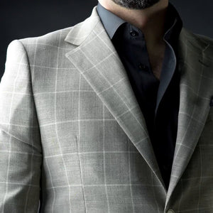 Sacou bărbați Confex - Slim Fit - Bej în carouri