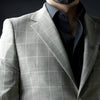 Sacou bărbați Confex - Slim Fit - Bej în carouri