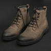 Ghete vintage din piele naturală velur - Gary - Bej - WAX Effect