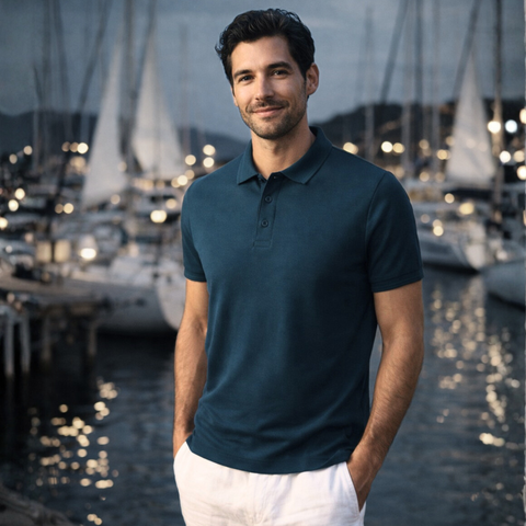 Tricou Polo pentru bărbați - MALFINI - Bleumarin Închis