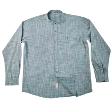 Cămașă barbătească din in - Basil - Slim Fit -  Verde