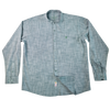 Cămașă barbătească din in - Basil - Slim Fit -  Verde