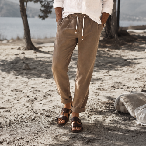 Pantaloni pentru bărbați - Luppo - POSITANO - Maro Regal
