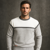 Pulover pentru bărbați - NORTON+ - Alb cu gri