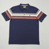 Tricou Polo pentru bărbați - ARES - CAPRI - Bleumarin cu bej și cărămiziu
