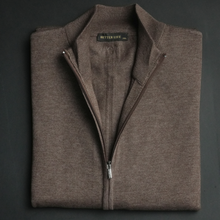 Pulover bărbătesc Premium Zip-UP - Maro