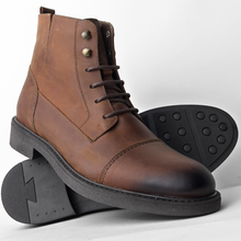 Ghete vintage din piele naturală - Gary - Maro rustic