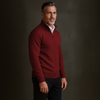 Pulover bărbătesc Premium Zip-UP - Roșu Imperial