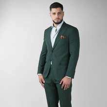 Costum bărbătesc - Sartoria - Bellagio STRIPE - Verde Smarald