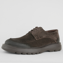 Pantofi bărbătești din piele - ZENMAN UltraLIGHT - Maro Ciocolată Velur