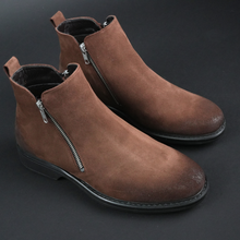 Ghete piele naturală - Zanetti - Maro Cognac Velur