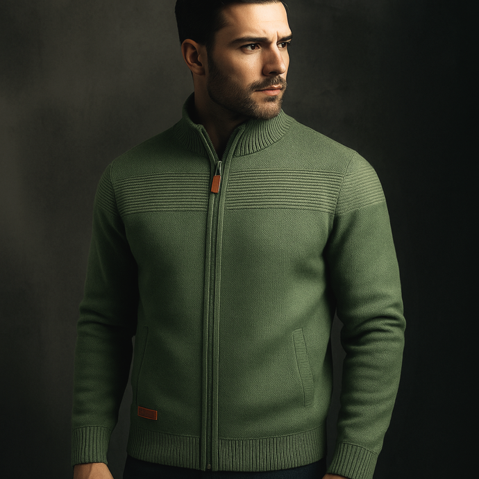 Pulover pentru bărbați - Kent - Verde Măsliniu