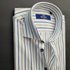Cămașă Confex - Premium Stripe - Alb cu bleumarin și bej