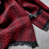 Eșarfă elegantă - Refined Stripes - Roșu cu negru