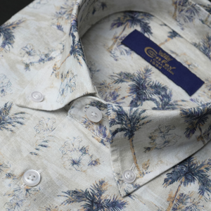 Cămașă Confex din in - BRACCIANO - Model floral - M4