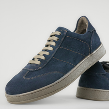 Pantofi bărbătești din piele - Baxter - Bleumarin Velur