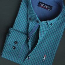 Cămașă pentru bărbați - Napoli - Turcoaz cu albastru și roșu