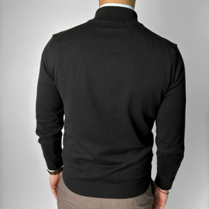 Pulover bărbătesc Premium Zip-UP - Negru