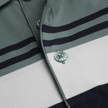 Tricou cu mânecă lungă pentru bărbați - Ares - Urban STRIPE - Verde pal cu alb