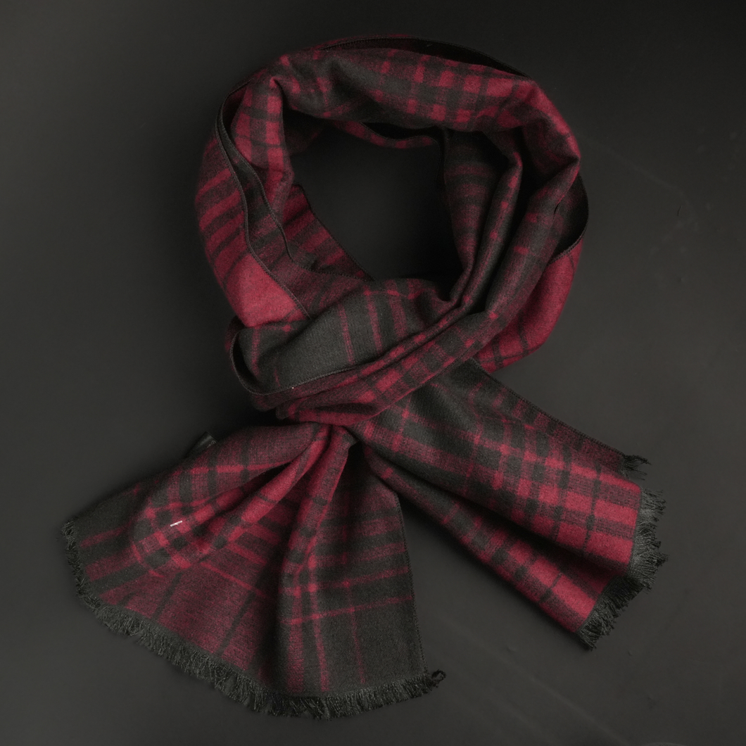 Eșarfă elegantă - Infinity - Roșu cu negru