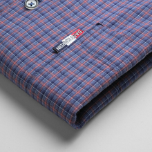 Cămașă pentru bărbați - Horia - Gri petrol cu bleumarin și cărămiziu