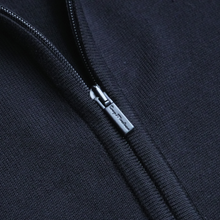 Pulover bărbătesc Premium Zip-UP - Bleumarin închis